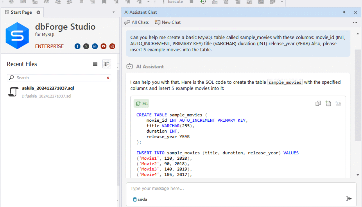 dbForge Studio for MySQL