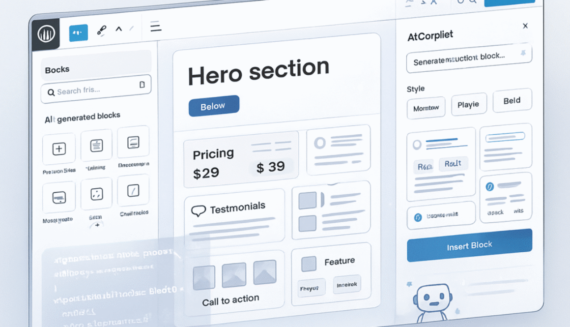 AI-generated custom WordPress blocks concept
